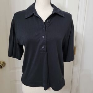 Gap Size XS Oversized Henley Style Collared T Shirt, Used Condition